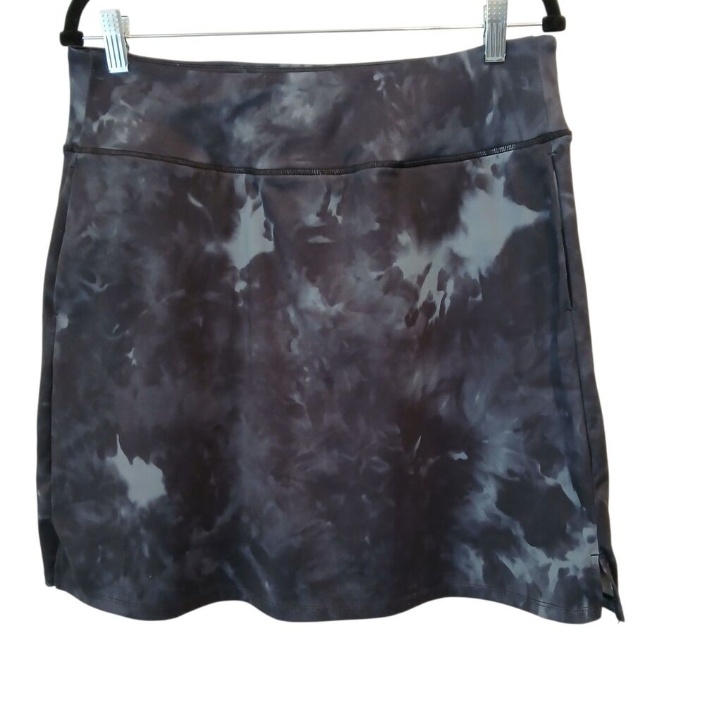 Viddia Athletic Skort Tie Dye Black/Gray Size Large Modest Stretch 19" Length - Picture 5 of 11